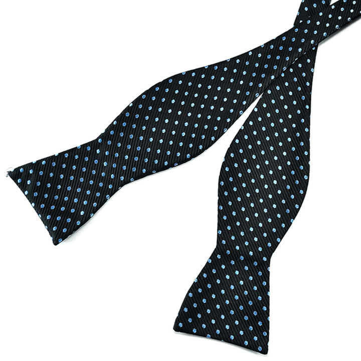 Pensee Men'S Bow Ties Casual Polka Dot Paisley Jacquard Woven Silk Neckties Accessory - MRSLM