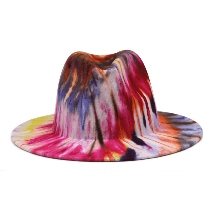 Felt Hat Spring and Autumn Pattern Top Hat - MRSLM