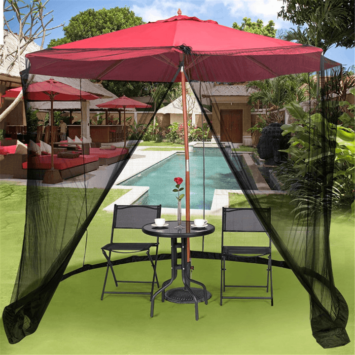 300X230Cm Universal Umbrella Table Screen Cover Mosquito Bug Insect Net Outdoor Patio Sunshade Gauze Netting - MRSLM