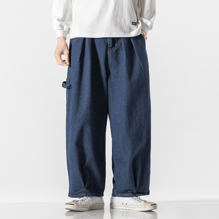 Denim Casual Workwear Wide-Leg Straight-Leg Pants - MRSLM