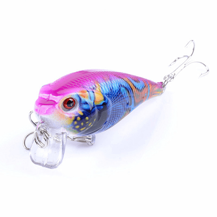 ZANLURE 4PCS 5.5CM 9G Fishing Lures Bass Crankbaits Fishing Bait Hook Lifelike 3D Eyes Lure - MRSLM