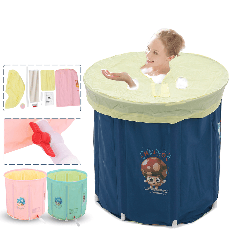 Folding Bath Barrel Household Steaming Adult Bathtub for Bathroom - MRSLM