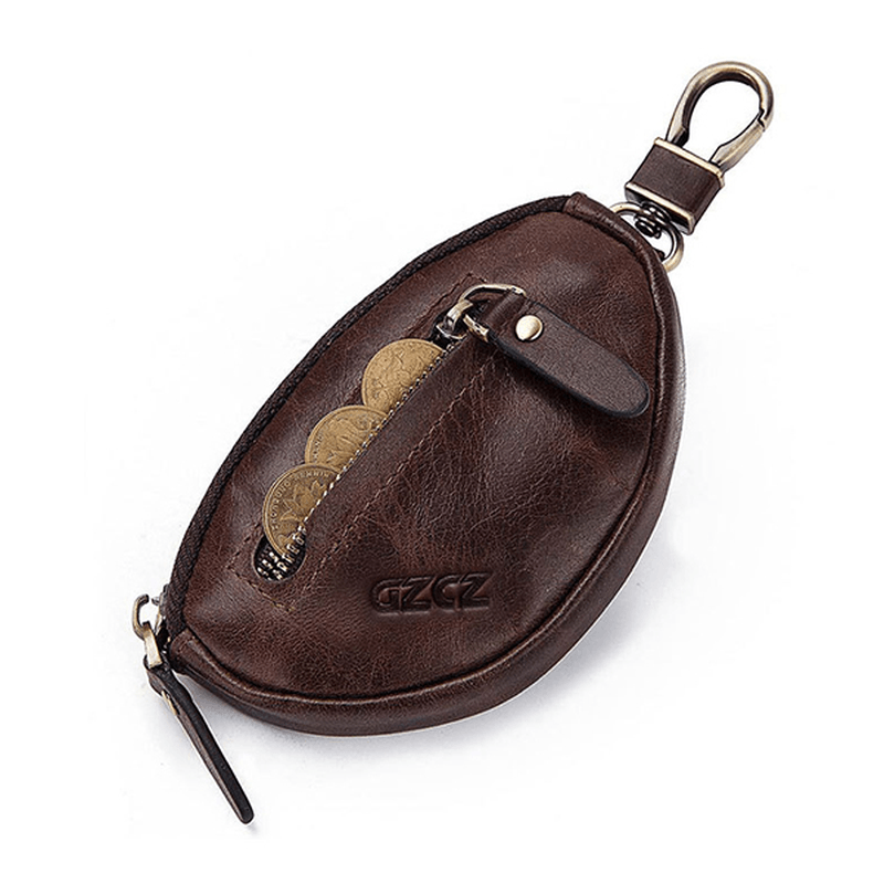 GZCZ Genuine Leather Car Key Holder Key Bag - MRSLM