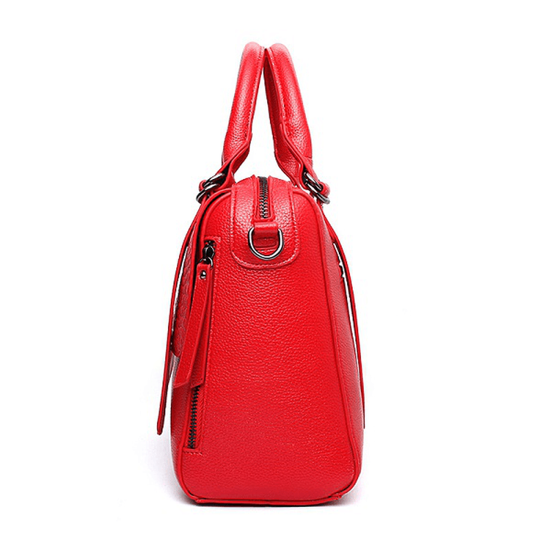 Women High Quality PU Leather Functional Capacity Handbag Shoulder Bag - MRSLM