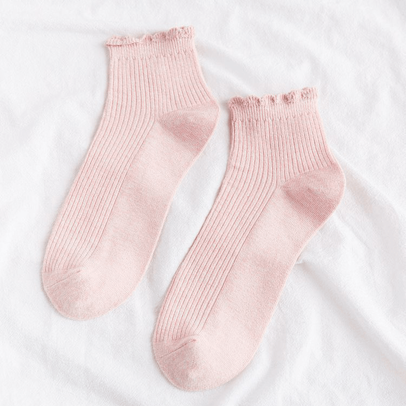 Women Summer Breathable Short Tube Socks Cotton Boat Socks - MRSLM