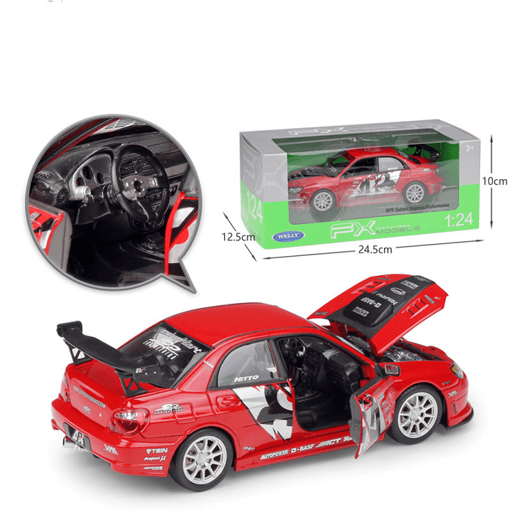 Subaru Impreza Performance Simulation Alloy Car Model - MRSLM