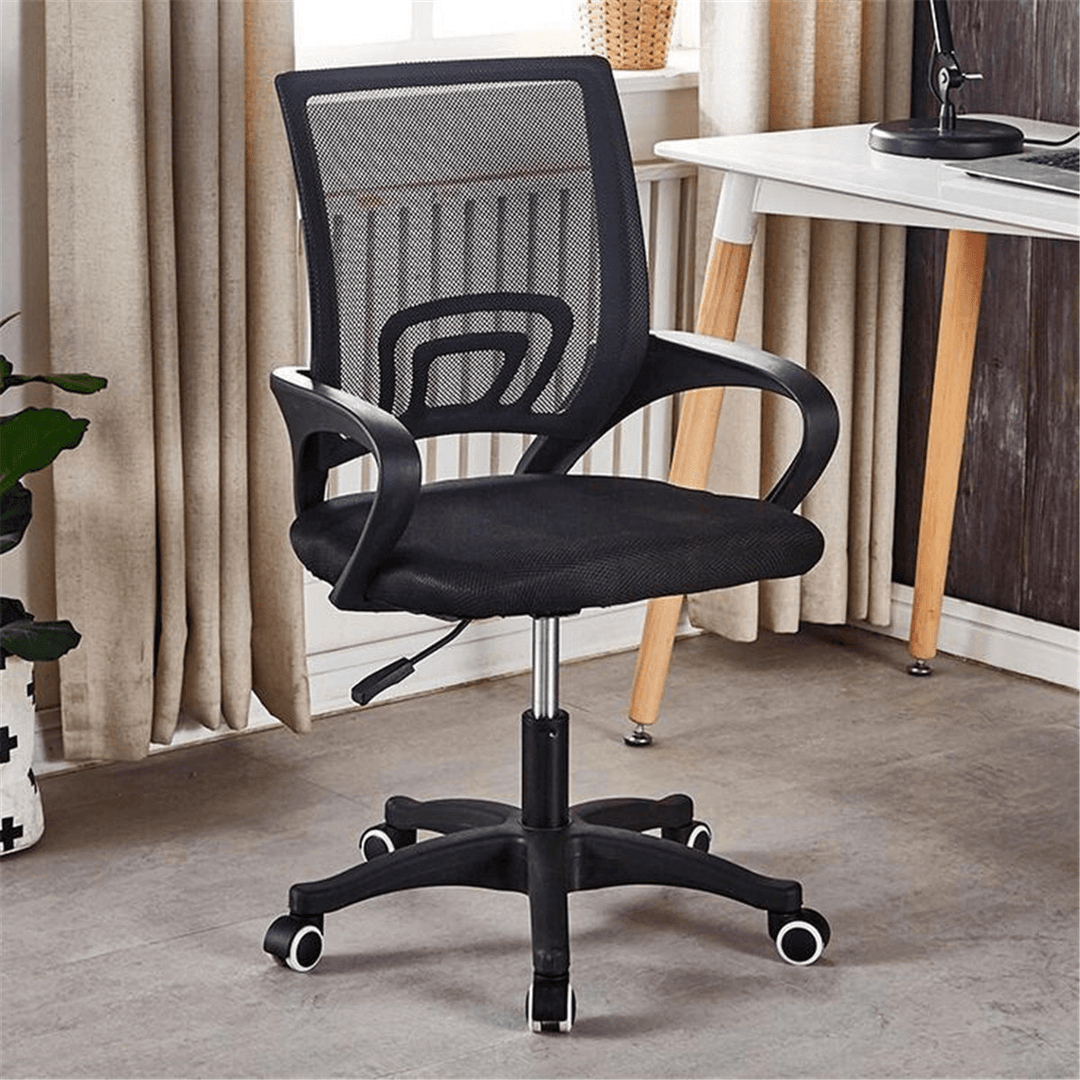 Office Mesh Chair Ergonomic Swivel Mid-Back Computer Desk Seat Nylon Base Adjustable Lifting Chair Home Office Furniture - MRSLM