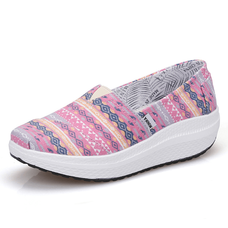 Women Canvas Breathable Sport Outdoor Flat Casual Shoes - MRSLM