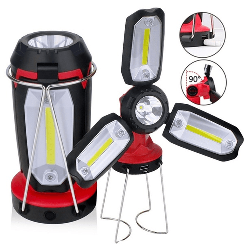 1200Mah Camping Light USB Charging Multi-Angle Adjustable 6 Modes LED Flashlight Emergency Lantern - MRSLM