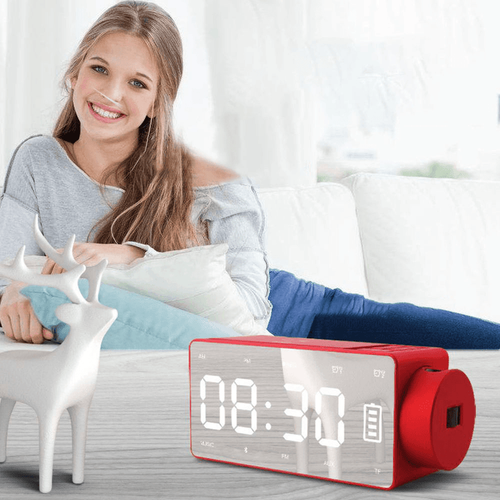 S91S Multifunctional Bluetooth Speaker Phone Wireless Charger DIY Alarm Clock Music Record FM Radio - MRSLM