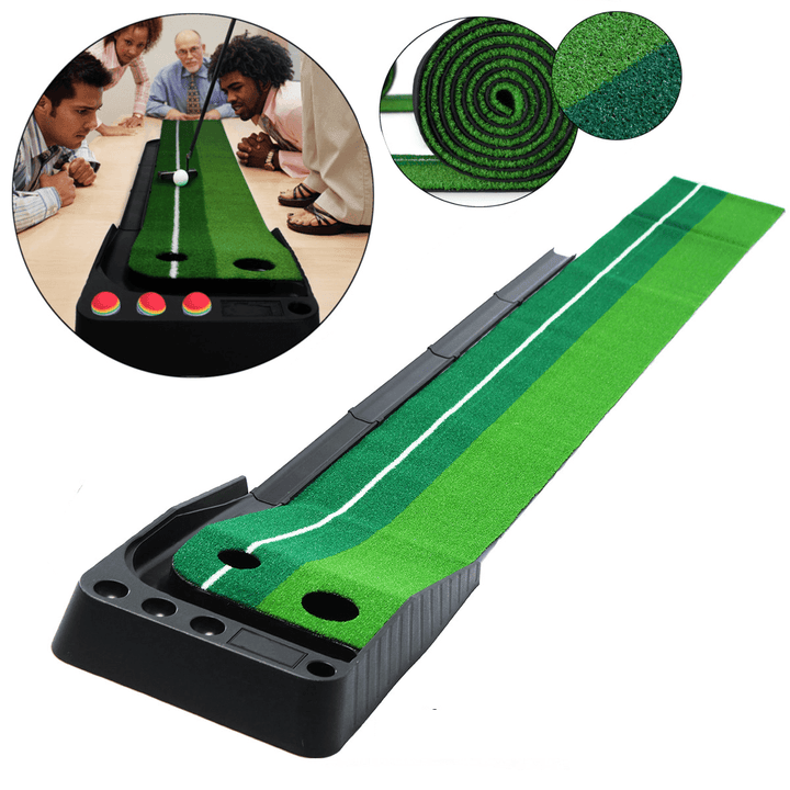 9.8Ft Golf Dual Track Golf Simulator Practice Golf Ball Return Machine Indoor Outdoor - MRSLM