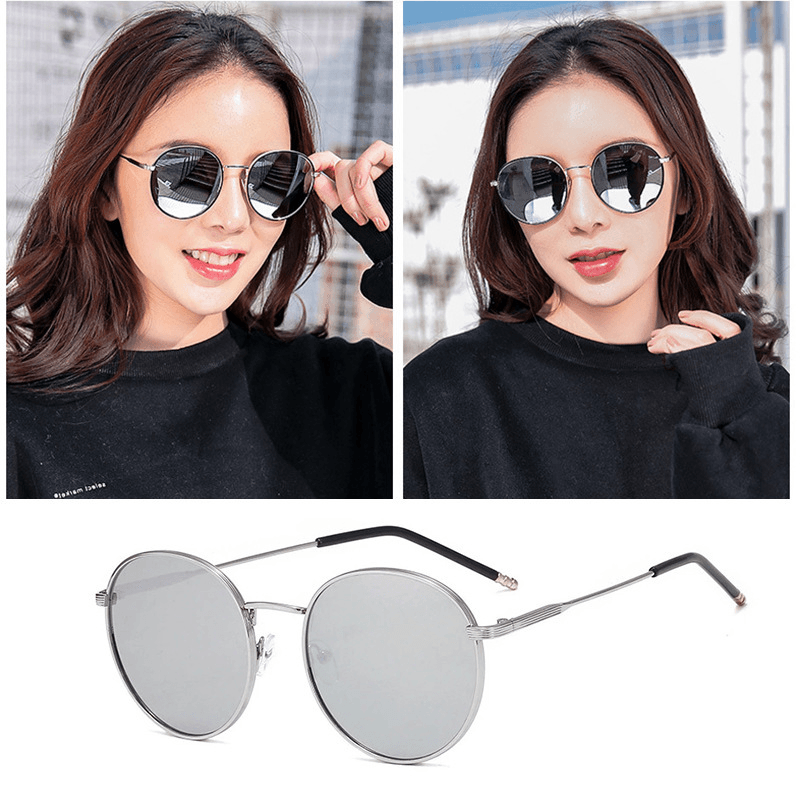 Sunglasses Female Fashion round Frame Street Shot - MRSLM