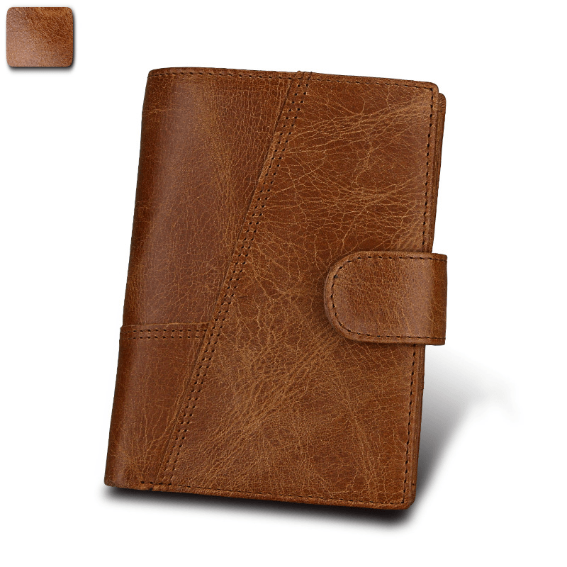 Men Retro RFID Fashion Genuine Leather Multifunctional Wallet - MRSLM