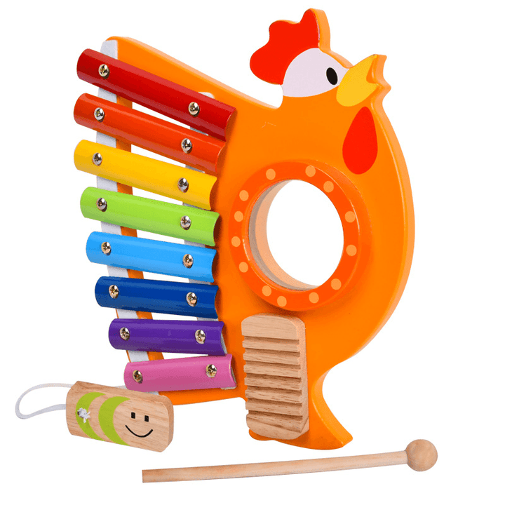 Wooden Three in One Octave Knocking Piano Toy - MRSLM