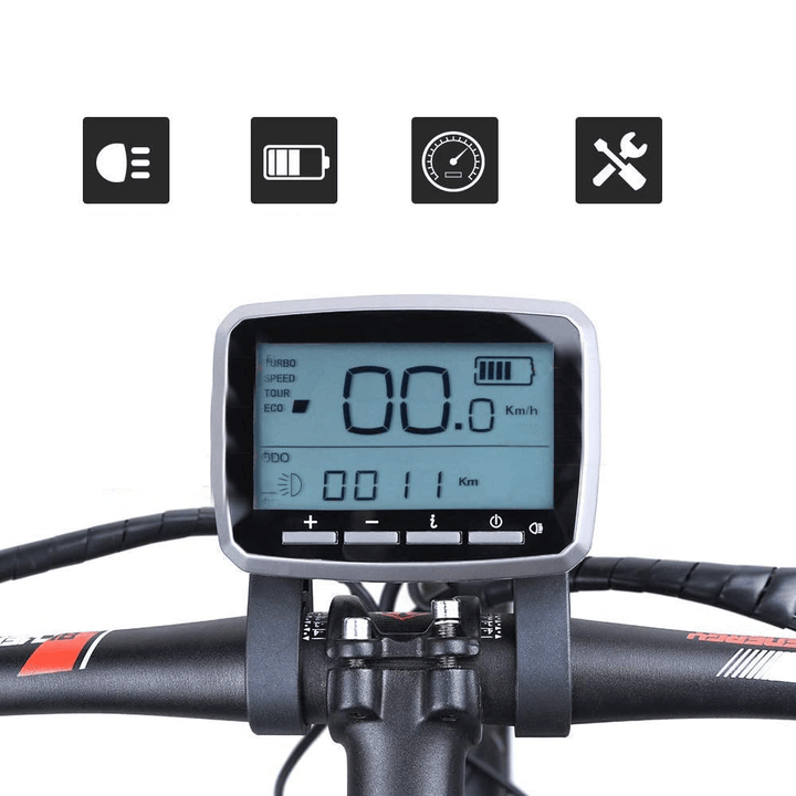 Tongsheng TSDZ2 48V 500W Electric Bike Mid Central Motor Conversion Set VLCD-5 Meter Cranks Speed Sensor Gear Button Cycling Bicycle - MRSLM