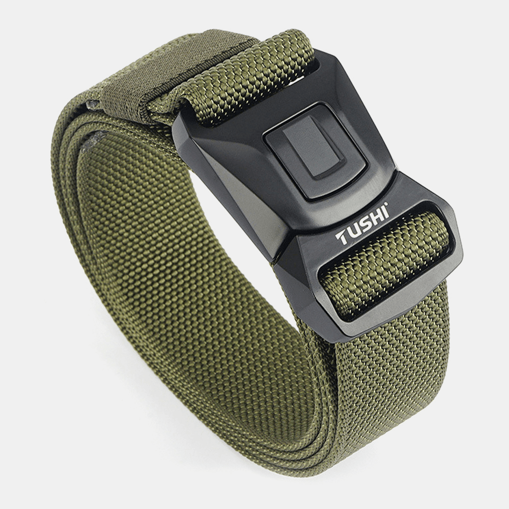 Men Nylon Quick Release Insert-Buckle 125Cm Breathable Quick-Drying Outdoor Safety Belt Training Tactics Belt - MRSLM