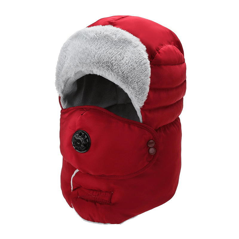 Women'S Hat Cold-Proof Hat Cycling Ear Protection Thickened Cold-Proof Warm Cotton Cap - MRSLM