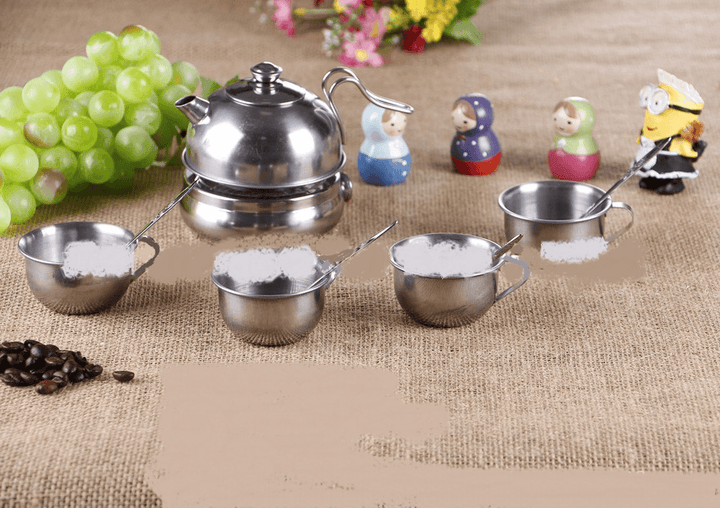 Children'S Stainless Steel Small Kitchen Toy Set - MRSLM