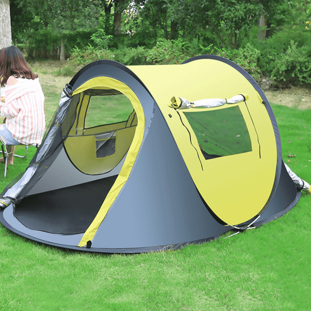 3-4 People Outdoor Quick Automatic Open Tent Waterproof Rainproof Canopy Sunshade Shelter Camping Hiking - MRSLM