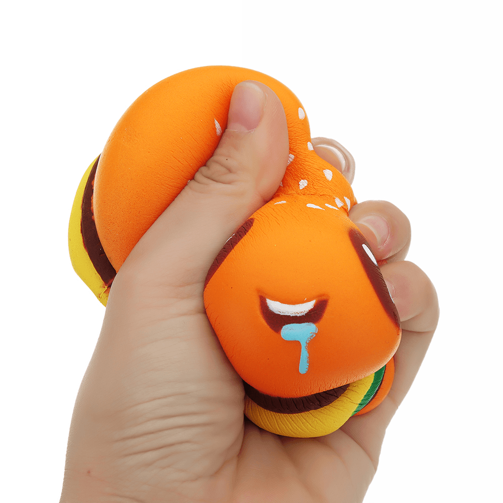 Burger Cat Squishy 8*8.5 CM Slow Rising Collection Gift Soft Fun Animal Toy - MRSLM