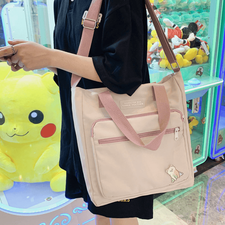 Women Nylon Cloth Bag Casual Fashion Daily Shoulder Bag Crossbody Bag Student School Bag - MRSLM