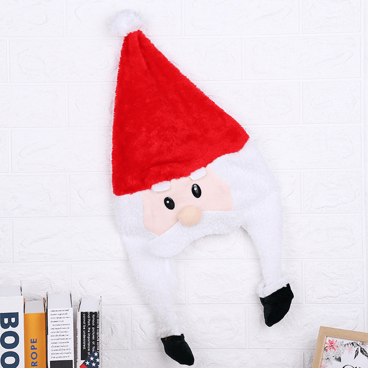 Unisex Christmas Xmas Novelty Plush Hat Santa Claus Hat Holiday Decoration - MRSLM