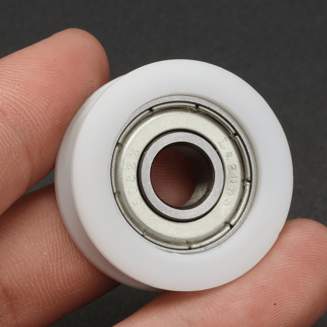 30X8Mm U Ball Bearing Guide Pulley POM Embedded 608 Groove - MRSLM