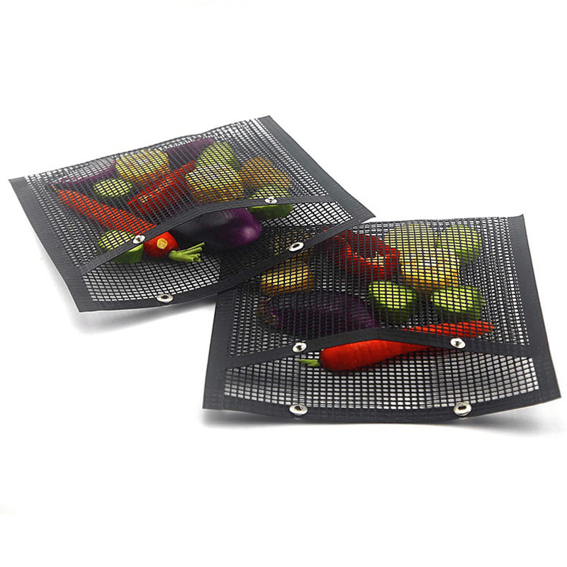 1 PC Non-Stick Barbecue Mesh Mat Bag Reusable Cooking Grill BBQ Mat Baking Net Bag Outdoor Camping Picnic - MRSLM