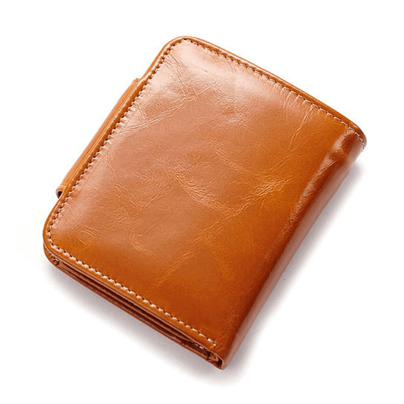 Women Genuine Leather Wallet Business Card Holder Purse - MRSLM