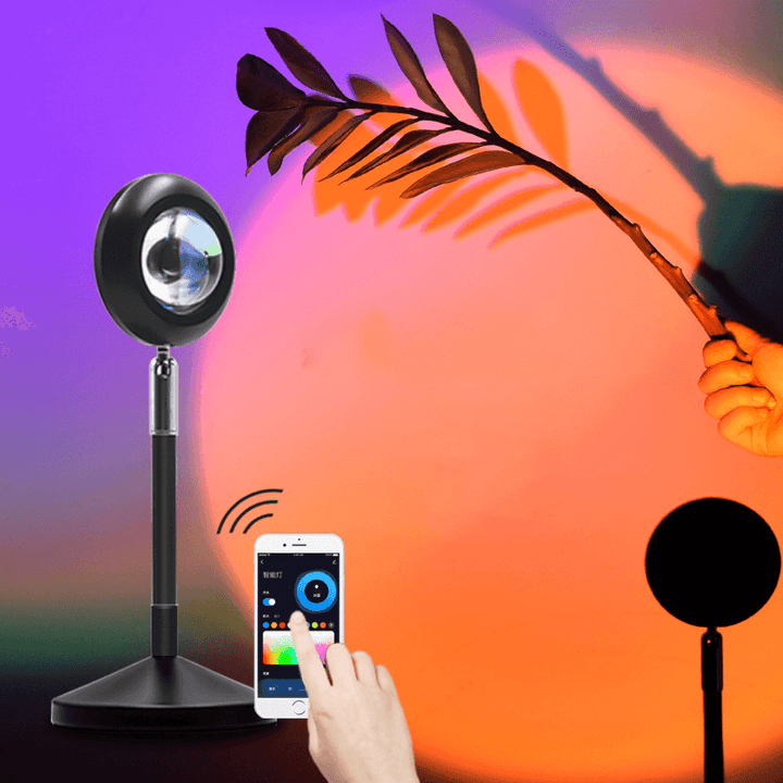 Tuya Smart WIFI Sunset Light Bluetooth Voice Control Live Broadcast Projection Sunset Lamp RGB 16 Colors 4 Modes Small Night Light - MRSLM