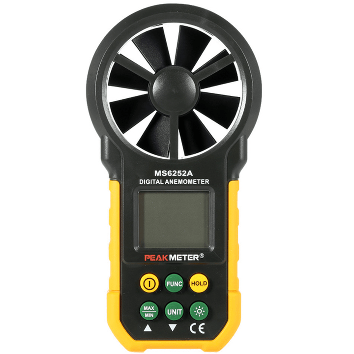 PEAKMETER MS6252A Multifunctional Digital Anemometer Air Volume Tachometer Wind Air Speed Tester - MRSLM