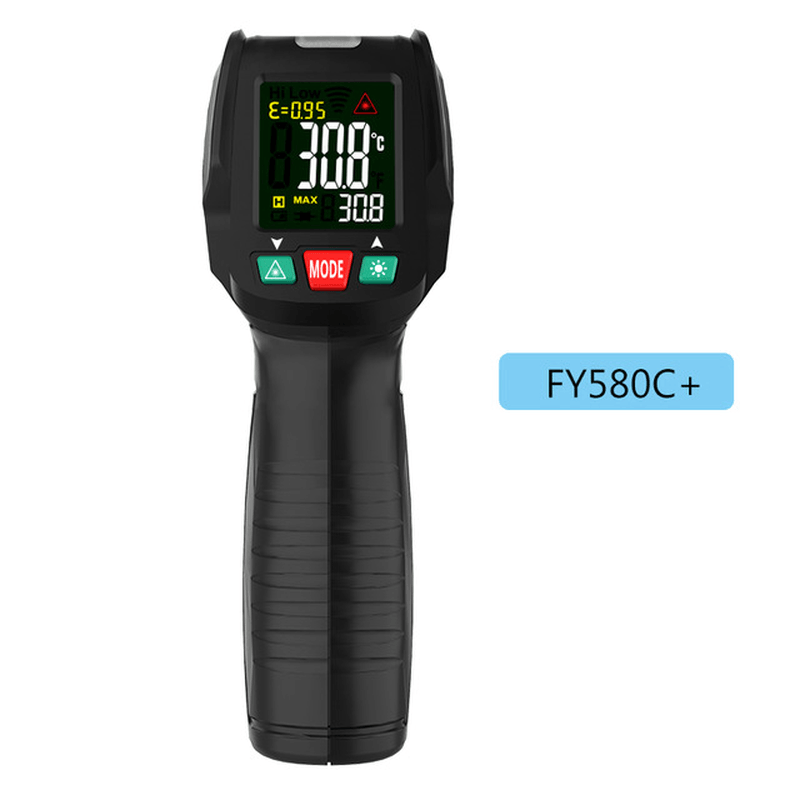 FUYI -50~580℃ Non-Contact Infrared Digital Thermometer Laser Handheld IR Temperature Meter with K Type Thermocouple - MRSLM