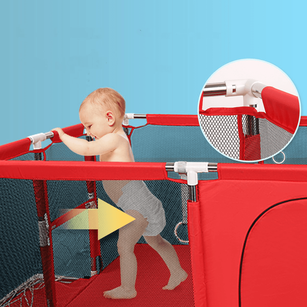 3-In-1 Baby Playpen Safety Barriers Children Swimming Pool Folding Kids Playground Ball Park for 0-6 Years - MRSLM