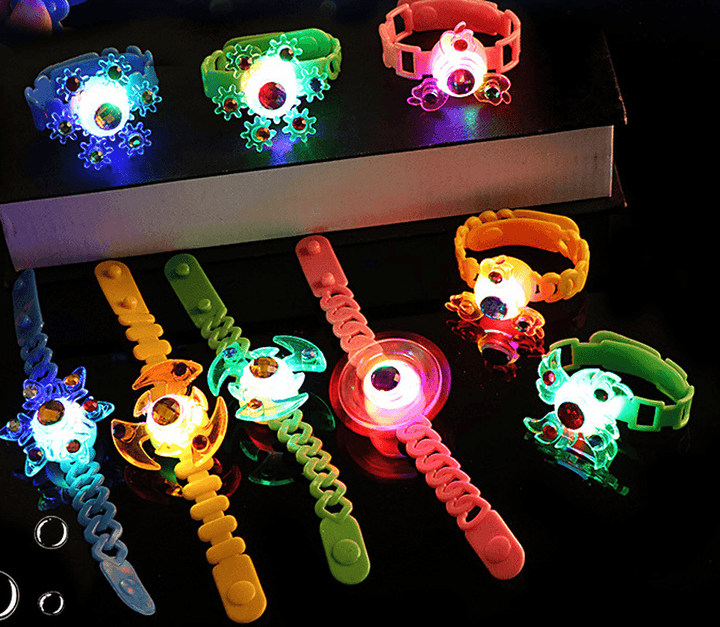 Luminous LED Light Fidget Spinner Hand Top Spinners Glow in Dark Light EDC Figet Spiner Finger Stress Relief Toys Kid'S Bracelet - MRSLM