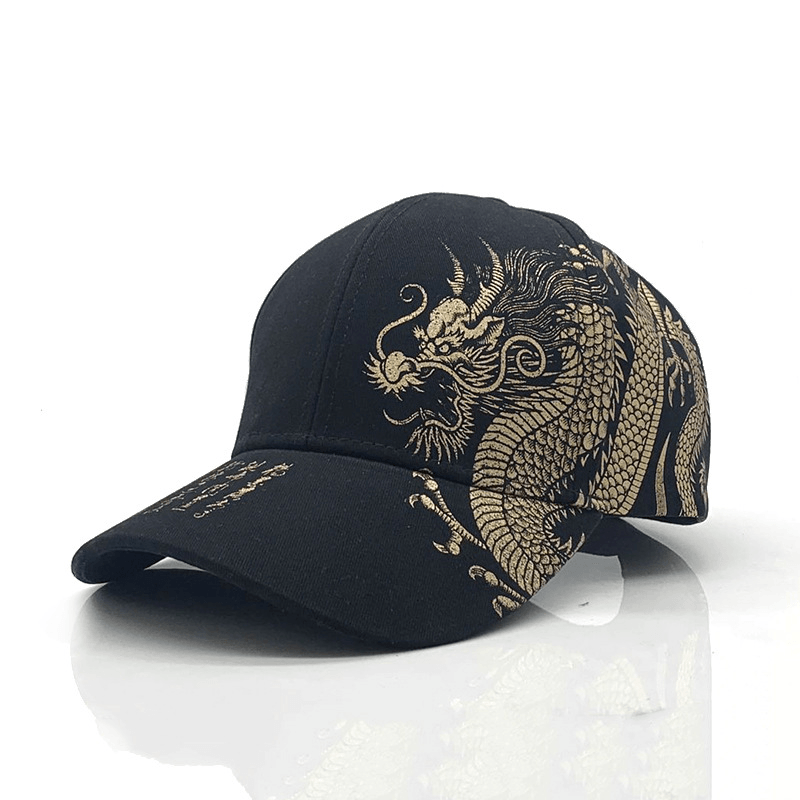 Baseball Cap Chinese Style Fashion Dragon Couple Sun Hat Outdoor - MRSLM