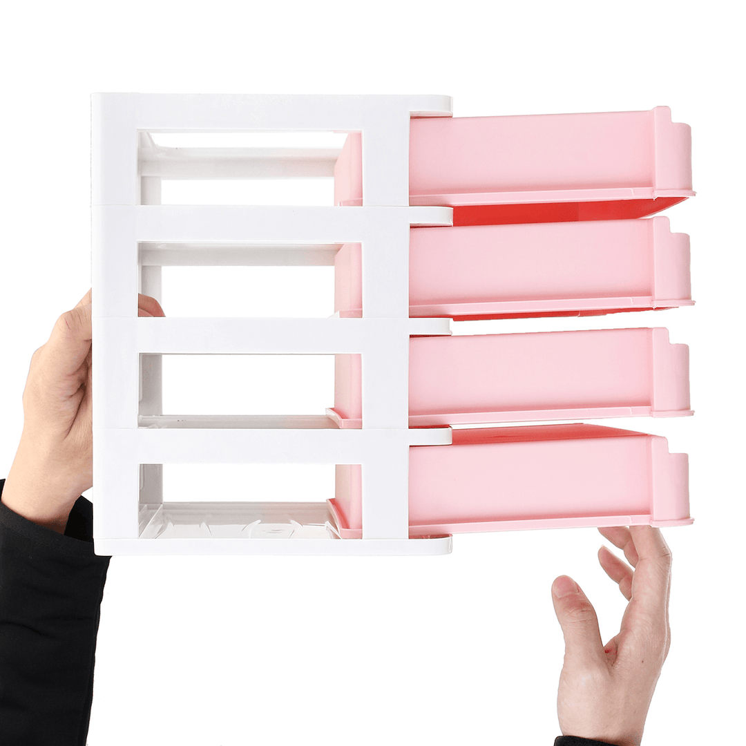 1/2/3/4 Tiers Multilayer Drawer Type Makeup Box Cosmetic Makeup Box Desktop Organizer Storage Box Display Box - MRSLM