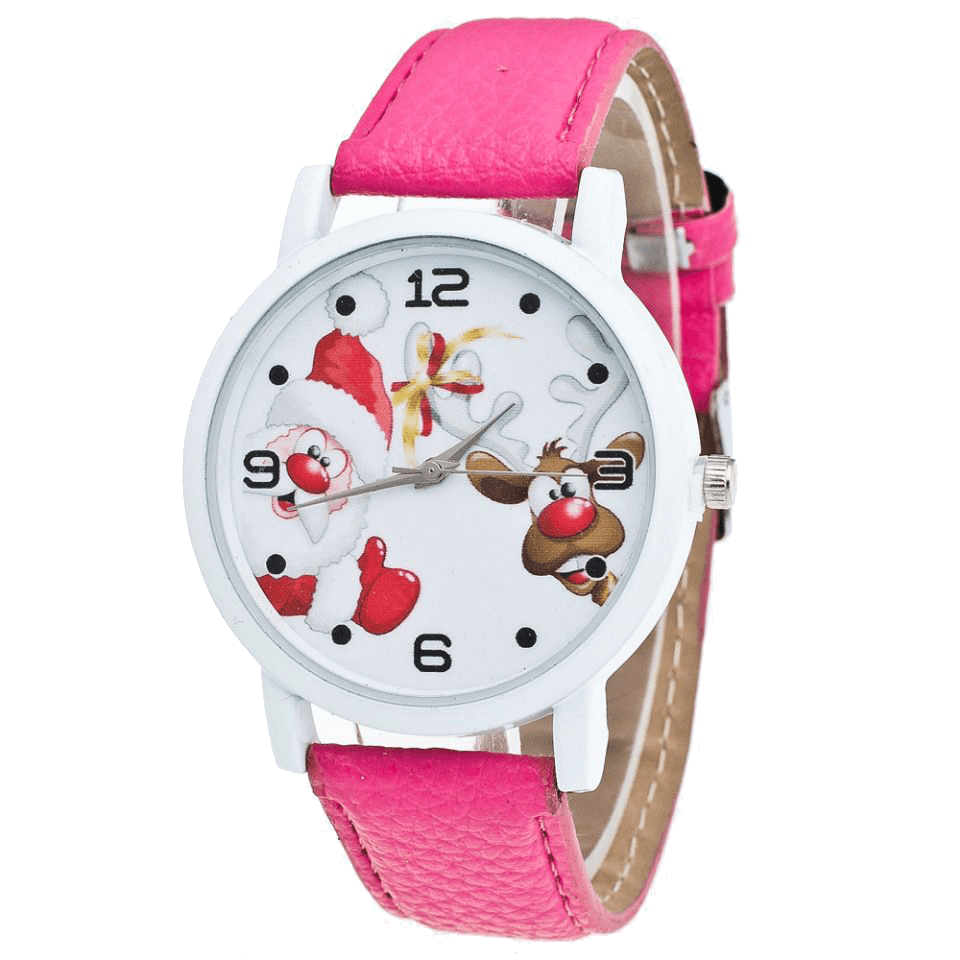 Cartoon Santa and Elk Pattern Fashion Cute Kid Watch Children Quartz Watch - MRSLM