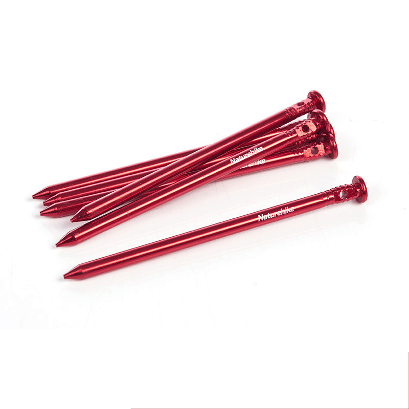 Naturehike NH17D024-D 6Pcs Tent Pegs 7001 Aluminium Alloy Nails Camping Stake Accessories - MRSLM