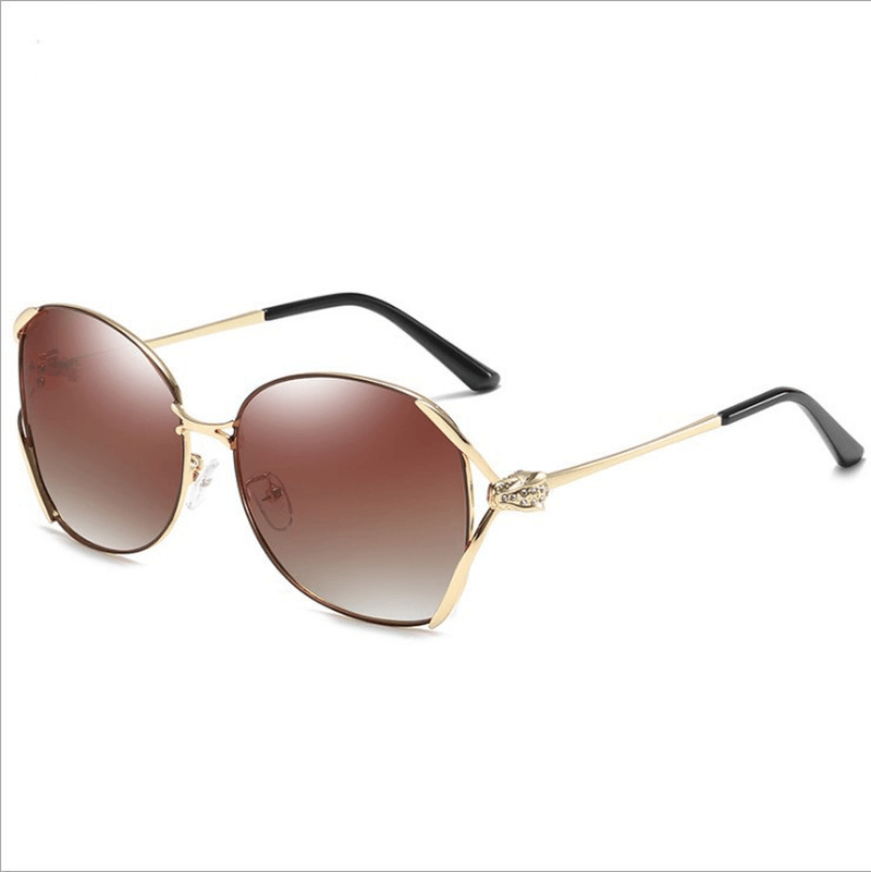 Women'S Metal Polarized Sunglasses with UV Protection - MRSLM