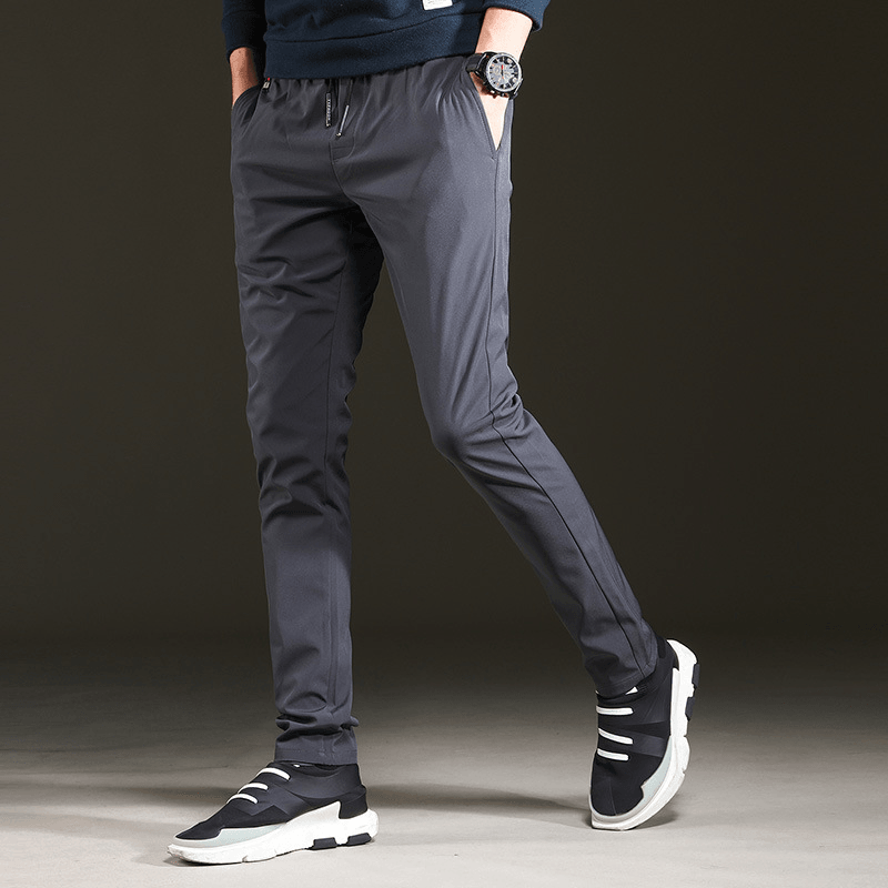 Trendy Slim Mens Pants Loose Cropped Sweatpants - MRSLM