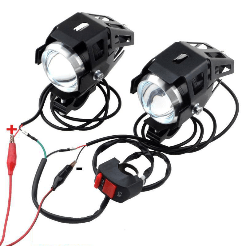 BIKIGHT 12V 125W Riding LED Headlight 3000LMW Chip U5 Motorbike Driving Spotlight E-Bike DIY Fog DRL Spot Head Light Lamp - MRSLM