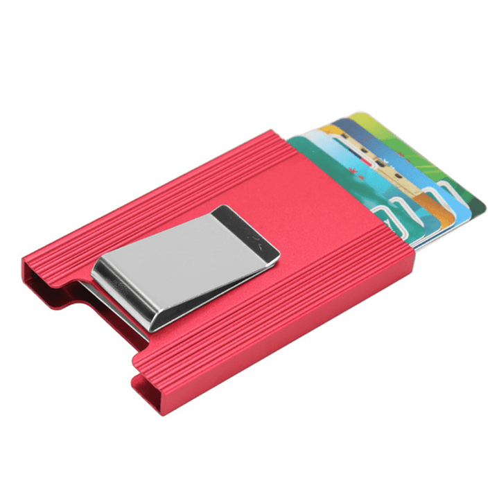 Ipree® Aluminum Alloy Card Holder Credit Card Case ID Card Box Metal Wallet Men Clip Business Travel - MRSLM