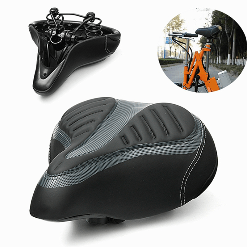 Wide Big Bum Bike Bicycle Cycling Gel Cruiser Extra Comfort Soft Pad Saddle Seat - MRSLM