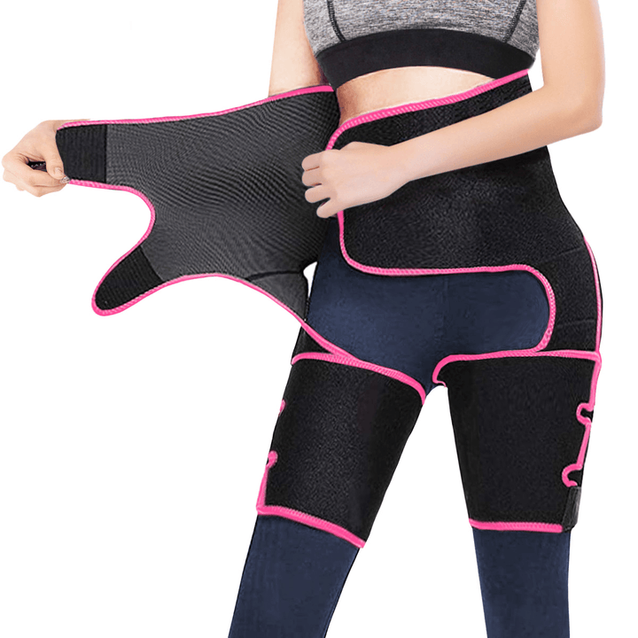 3-In-1 Waist Thigh Trimmer Hip Enhancer Waist Trainer Back Proection Gear for Shaping Body Slimbing Fitness - MRSLM