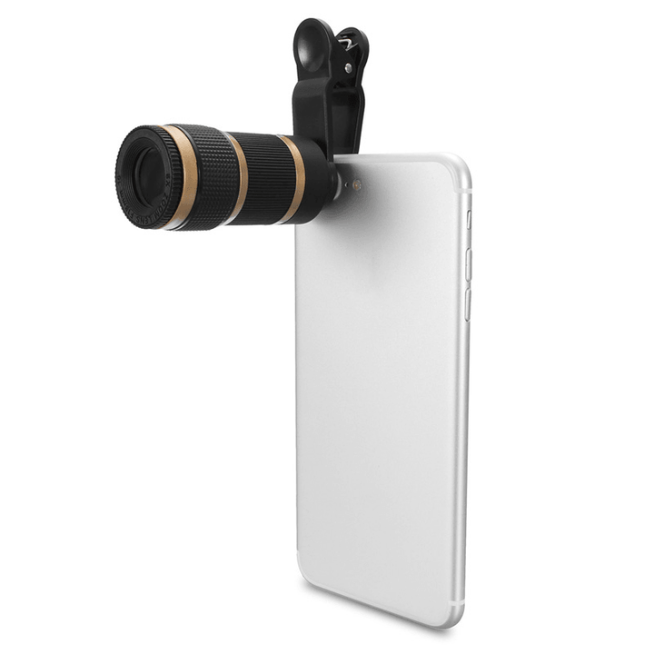 Practical 8X Optical Telescope Mobile Telephoto Lens with Clip for Smartphone Photographers - MRSLM