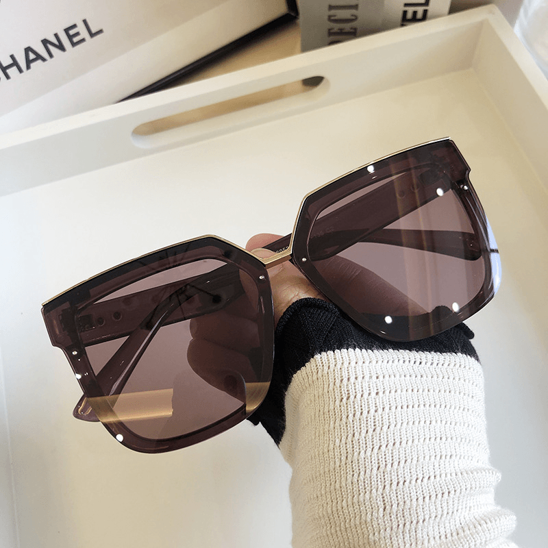 European and American Large Square Flat Sunglasses - MRSLM