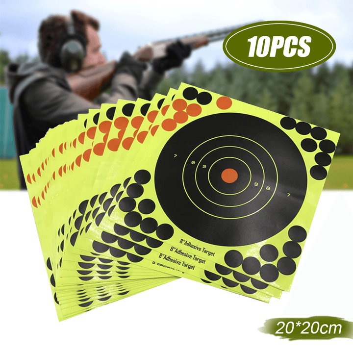 10PCS Shooting Adhesive Targets Splatter Reactive Target Sticker Paper 20*20CM - MRSLM