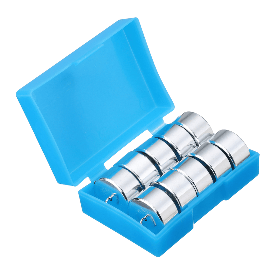 10Pcs/Set 50G Metal Hooked Weight Set Scale Balance Calibration Scale with Case Physics Experiment - MRSLM