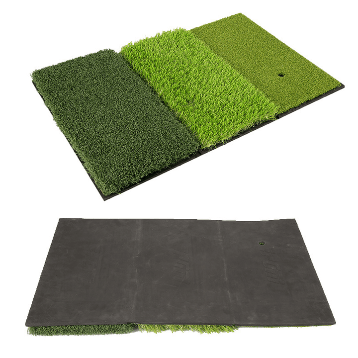 64*41CM 3-In-1 Golf Hitting Mat Multi-Function Tri-Turf Golf Practice Training for Chipping Practice Indoor/Outdoor Golf Training Tools - MRSLM