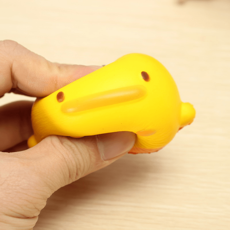 Squishy Yellow Duck Soft Cute Kawaii Phone Bag Strap Toy Gift 7*6.5*4Cm - MRSLM